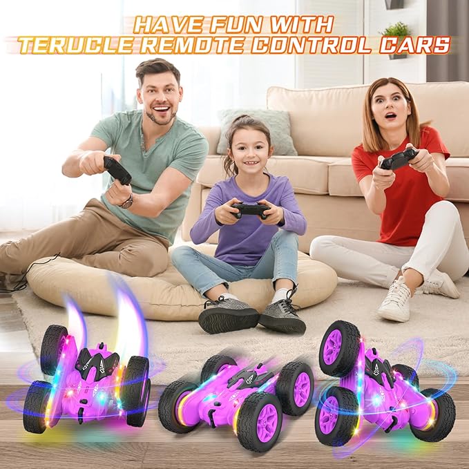 Remote Control Car, Rc Cars Stunt RC Car Toys New Upgraded Strip Lights and