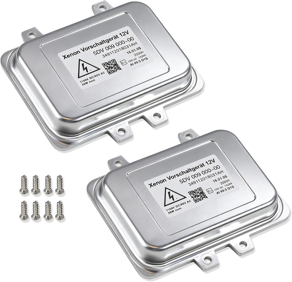 2 Pcs Xenon HID Headlight Ballast Control Unit 5DV 009 000-00 15782392 Compat...