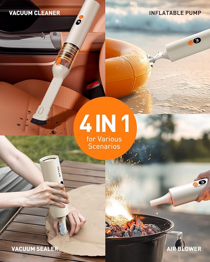 OXILAM 4 in 1 Car Vacuum