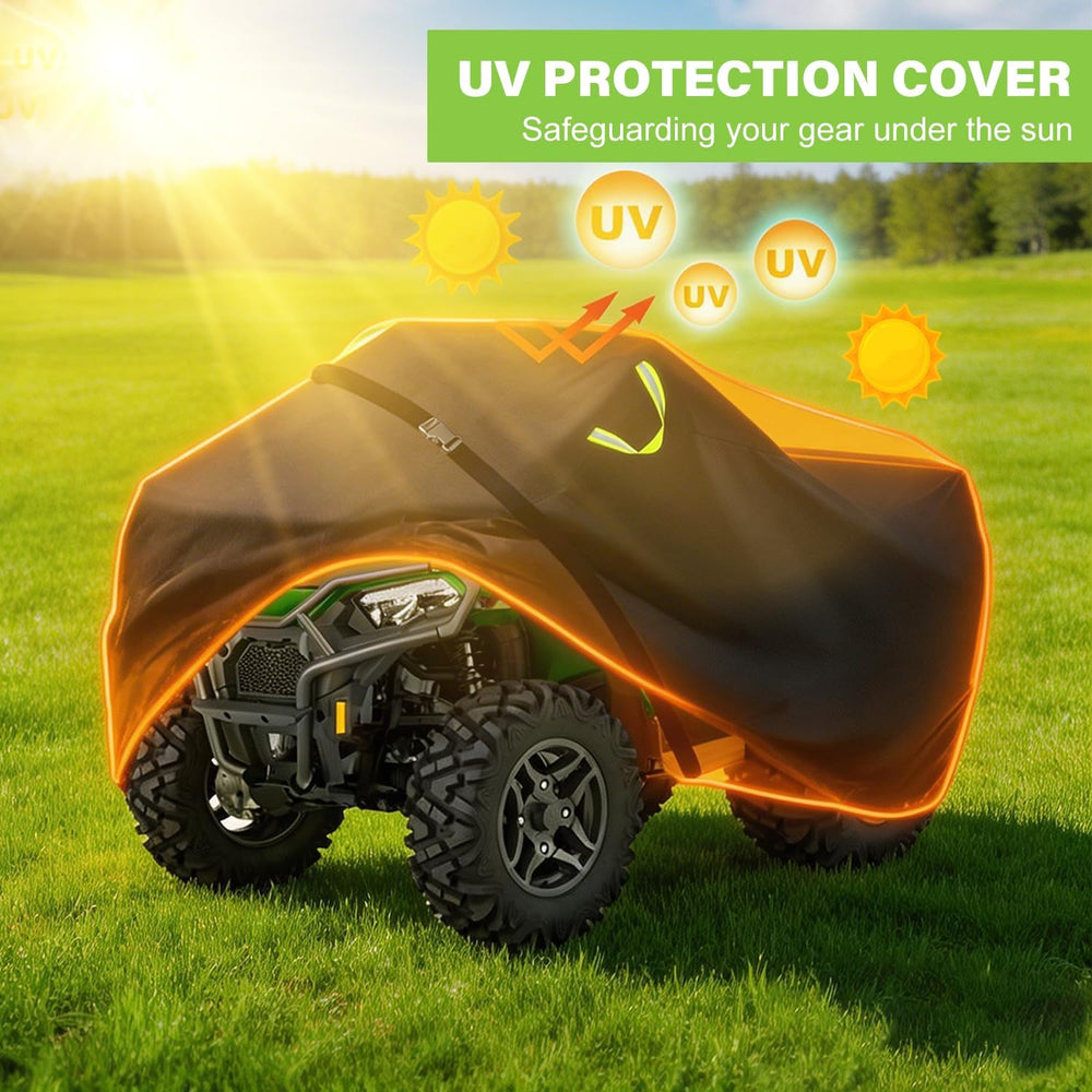 ATV Cover Waterproof Outdoor,Heavy Duty 420D Oxford Cloth,Buckle Straps | 4 W...