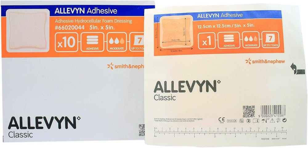 Smith Nephew 66020044 Allevyn Adhesive Foam Dressing 5" x 5" - Box ...