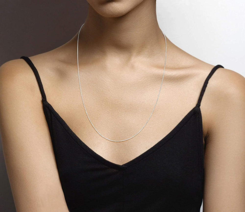 Miabella 925 Sterling Silver or 18K Gold Plated Italian 1mm Adjustable Solid ...
