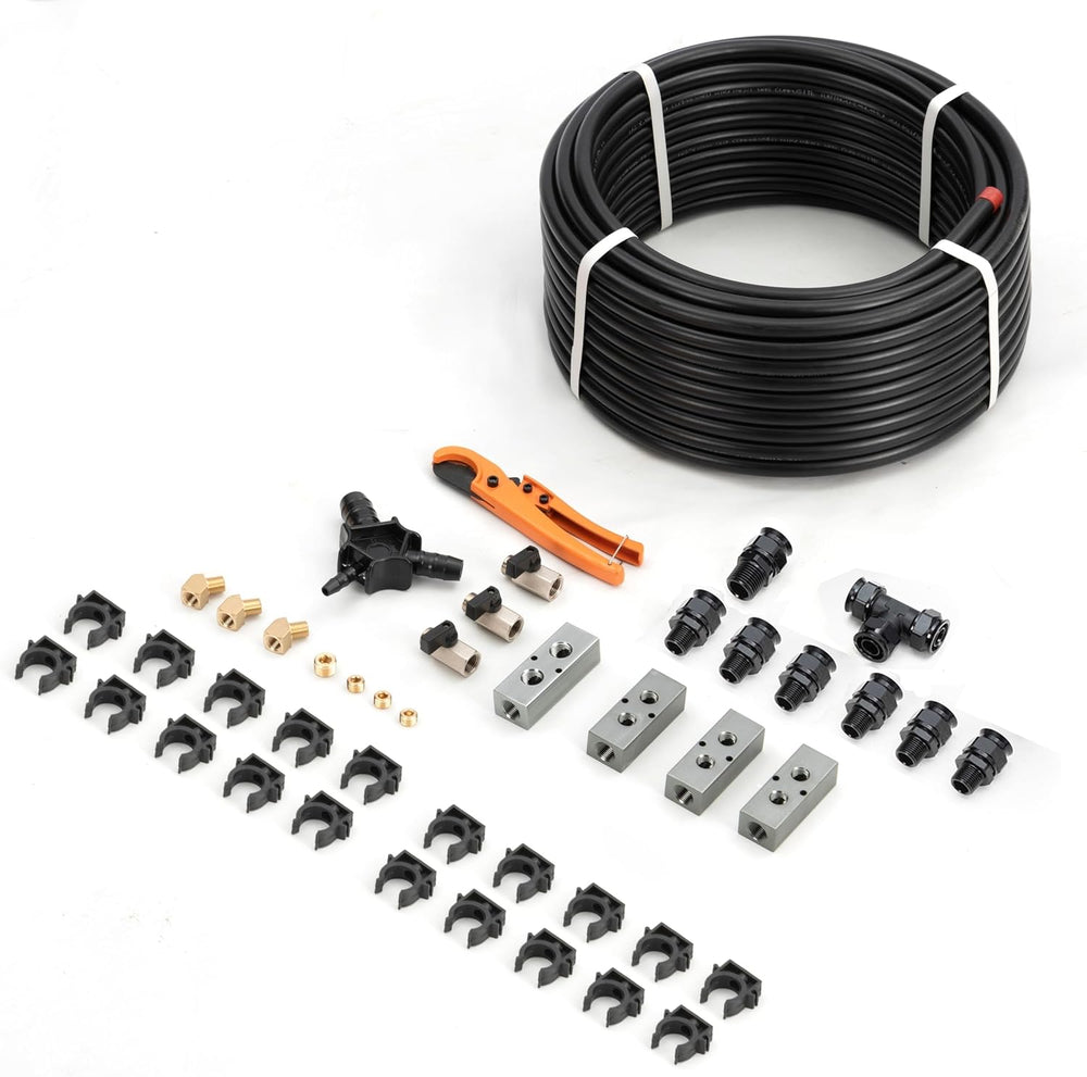 Air Compressor Accessories Kit 1/2" x 100 feet HDPE Aluminum Compressed ...