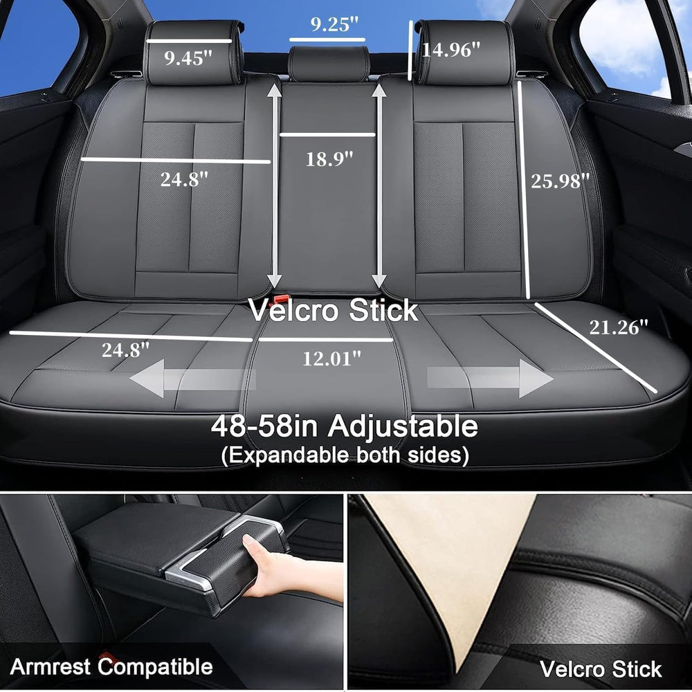 Coverado Car Seat Covers Full Set, Seat Covers for Cars, Car Seat Covers Fron...