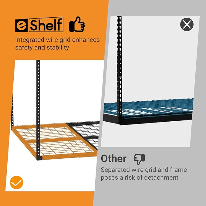2ftx8ft Overhead Garage Storage Rack, Heavy-Duty Metal Garage Ceiling Storage
