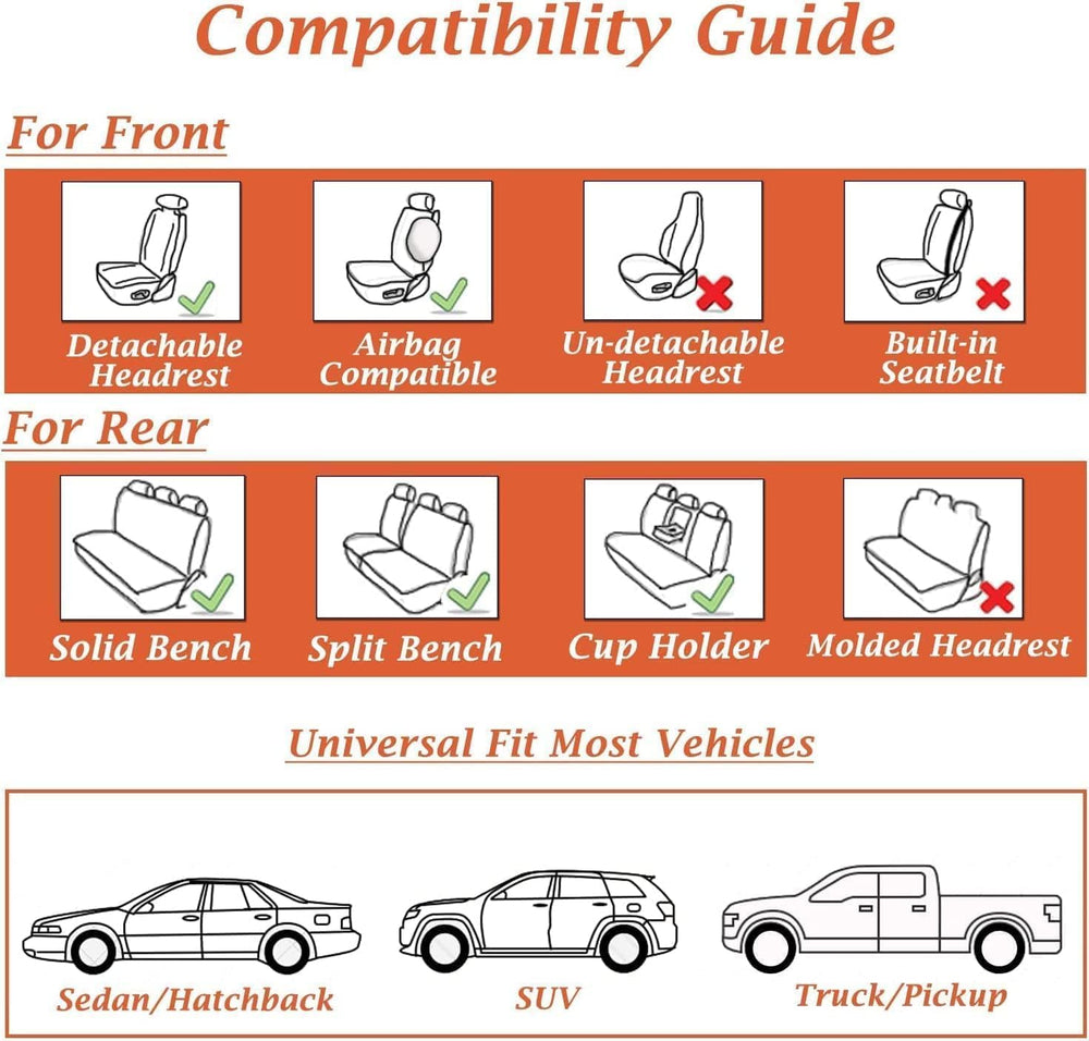 Coverado Seat Covers, Car Seat Covers Front Seats, Car Seat Cover, Car Seat P...