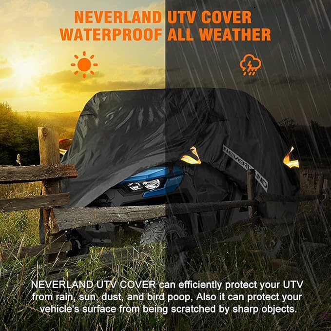 NEVERLAND UTV Cover, All-Weather Protection Side by Side Cover 2-3 Passenger