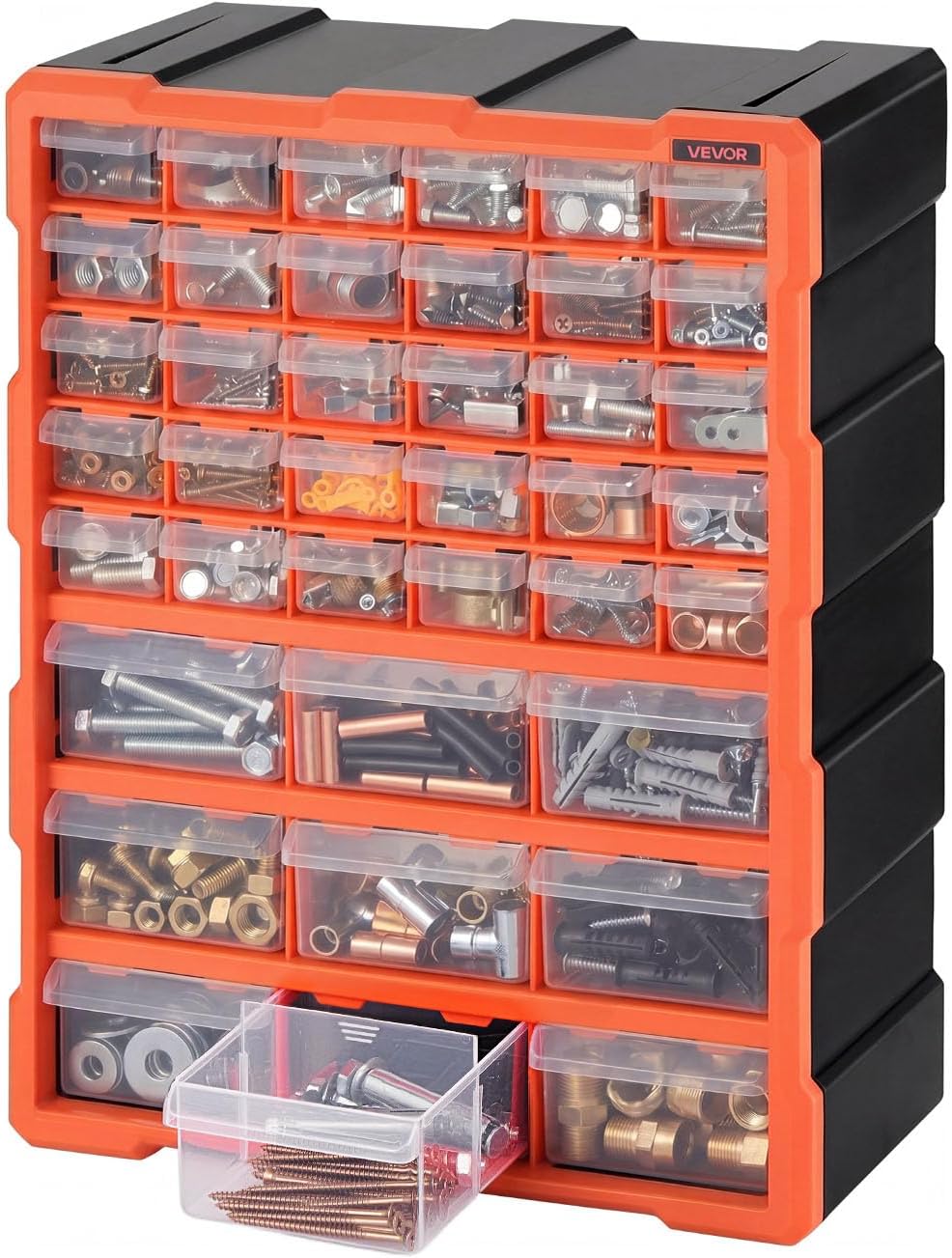 VEVOR 39-Drawer Storage Organizer, Plastic, Drawer Storage Cabinet for Garage...