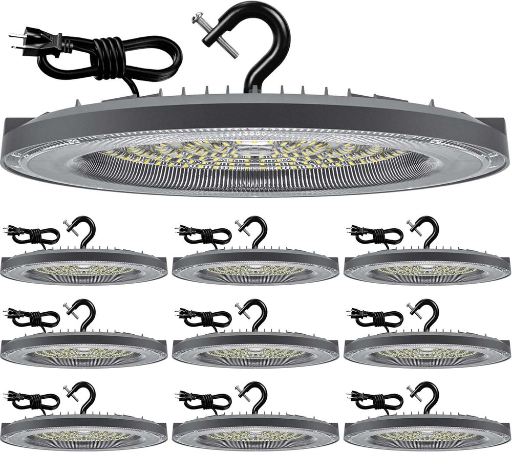 THELUX 200W 10Pack UFO Led High Bay Lights 5000K 28000LM(Equiv.800WMH/HPS), H...
