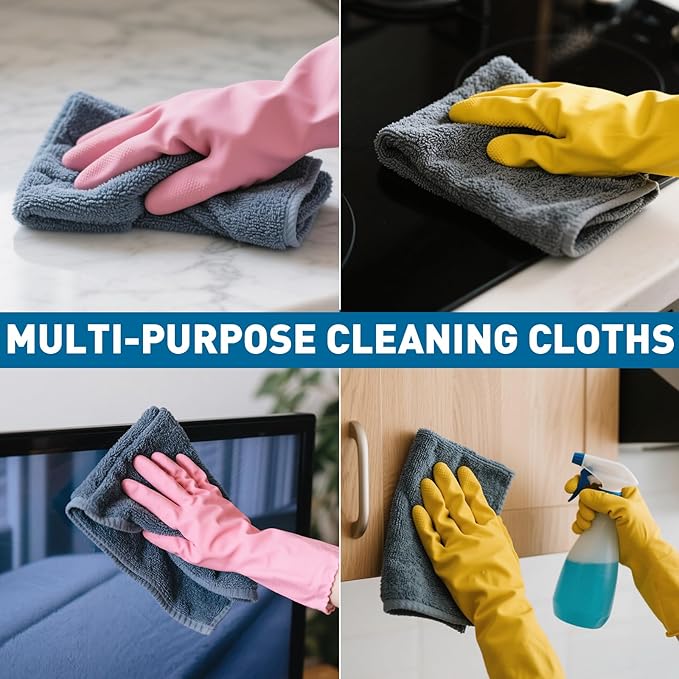Microfiber Cleaning Cloths Bulk Pack-400 Pack, Microfiber Towels Bulk, Towels