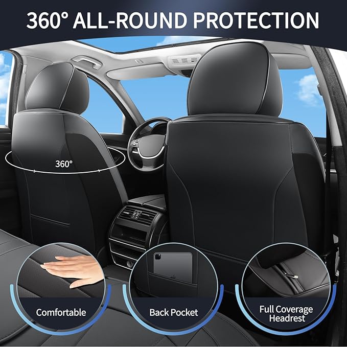 Front Car Seat Covers, Waterproof Leather Car Seat Covers, Comfortable