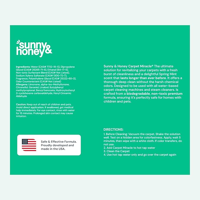 Sunny & Honey Carpet Cleaner Solution