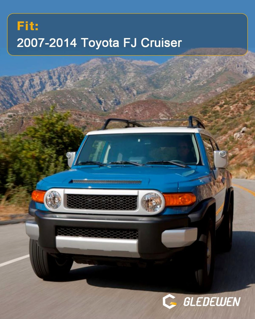 Top Windshield Molding, White, Front Upper Outside, Compatible with Toyota FJ...