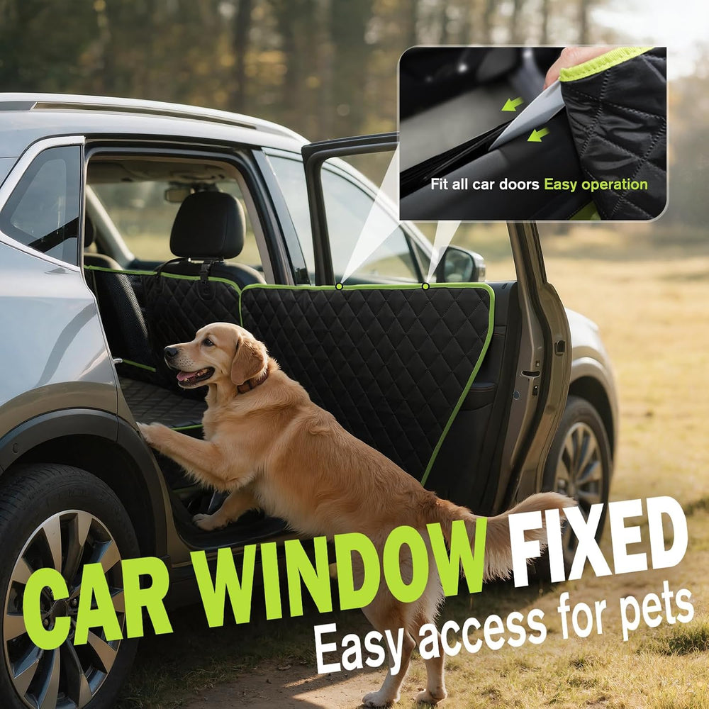 Pecute Dog Car Seat Cover for Back Seat 53.54 * 23.62 in, Car Window Fixing f...