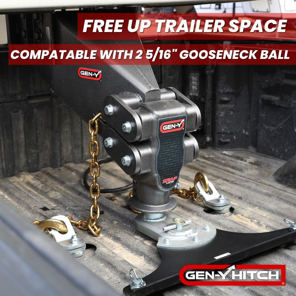 GEN-Y Hitch Fifth Wheel to Gooseneck SnapLatch Coupler - 1,500 LBS - 4,500 LB...