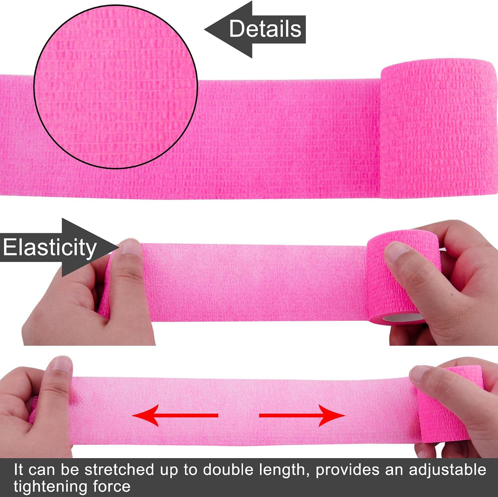 BQTQ 50 Rolls Self Adhesive Bandage Wrap 2 inch Self Adherent Tape(Rainbow)