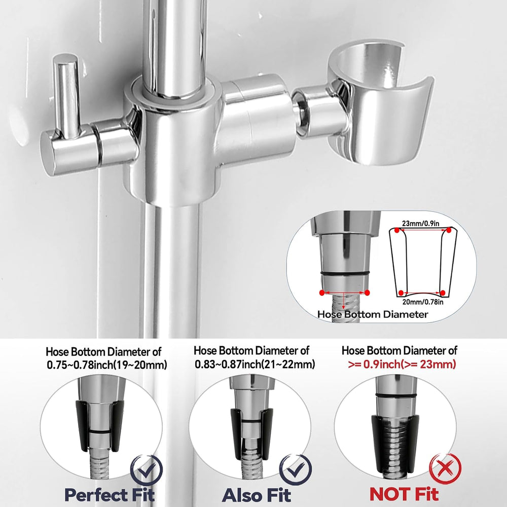 Shower Slide Bar Adjustable Handheld Shower Head Holder Wall Mount - 15inch A...