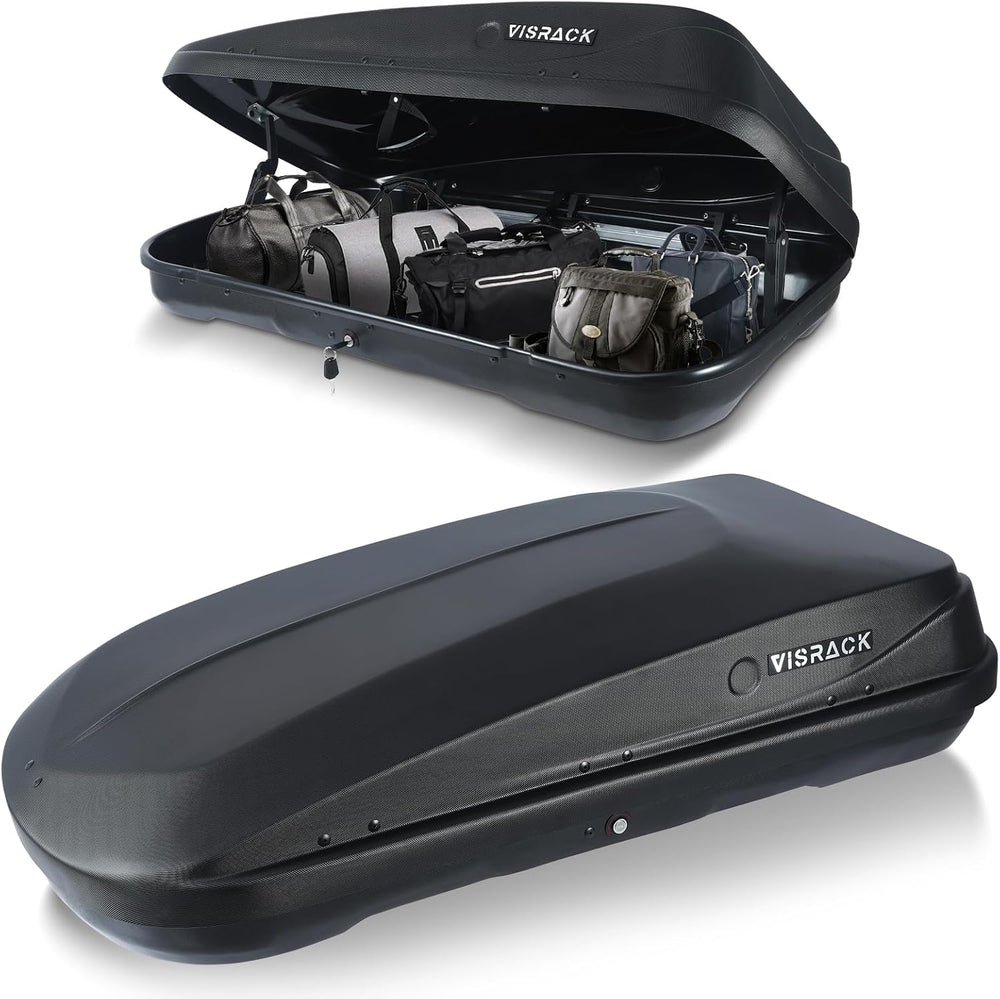 Rooftop Cargo Box, 13 Cubic Ft, for Family Travel and Road Trips, Black | 3D ...