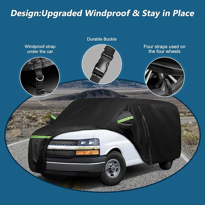Car Cover for Express Van/GMC Savana Cargo Van 1500/2500/3500 1996-2025