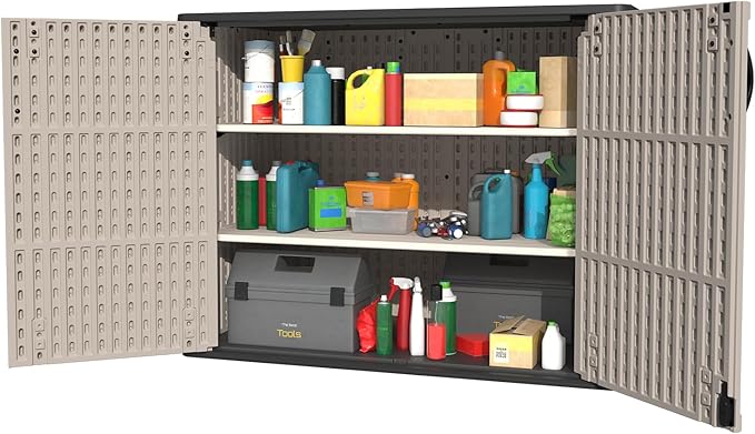 Patiowell 26 cu.ft Plastic Outdoor Storage Shed, Lockable Waterproof Resin