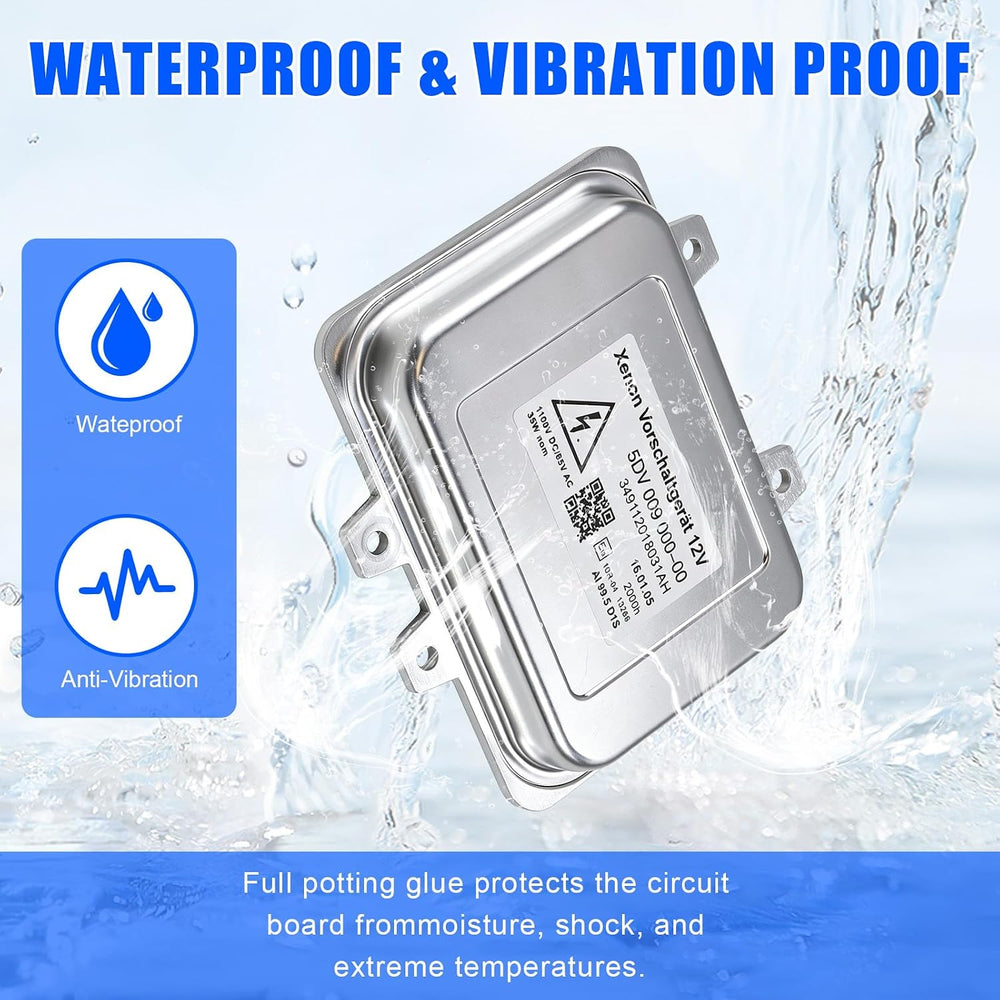 2 Pcs Xenon HID Headlight Ballast Control Unit 5DV 009 000-00 15782392 Compat...
