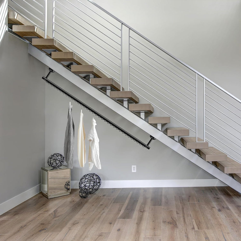 Wonderjune Closet Rail Hanging Closet Rod, 41" Any Angle Clothes Hanging...