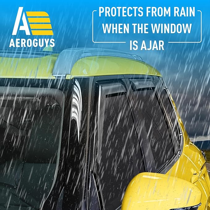 Extra Durable Window Deflectors in-Channel Window Visors Rain Guards Fit (4 pcs)