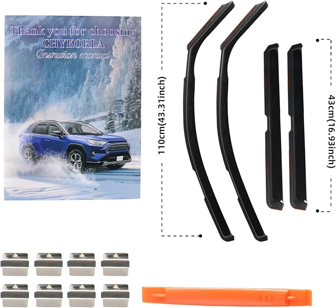 in Channel Rain Guards Fit for 2015-2020 Ford F150 Super Cab, 17-20 F150 Raptor