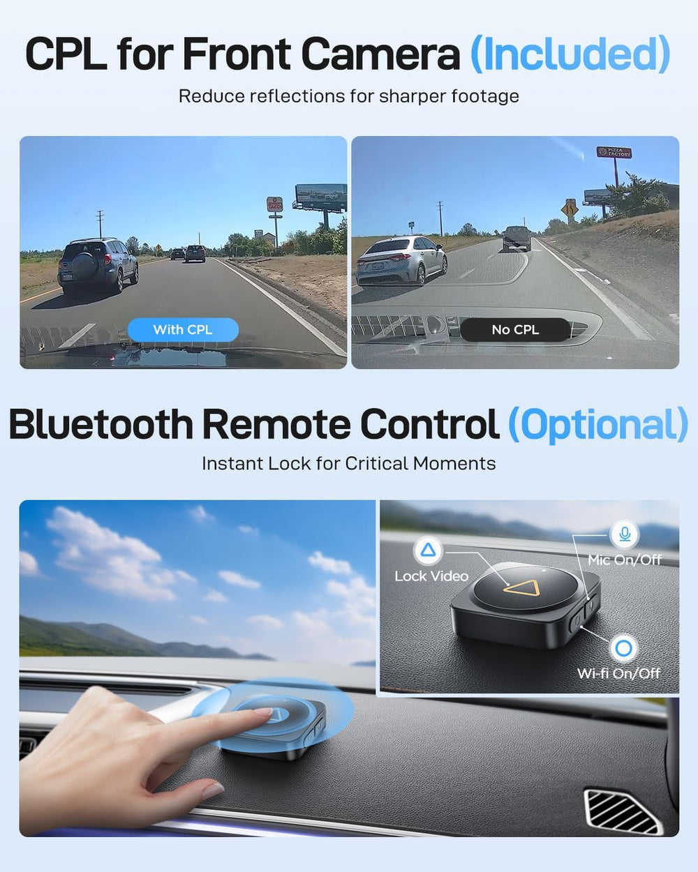 VIOFO A229 Ultra 2CH Dash Cam Front and Rear, Dual 4K Dashcam HDR with GPS