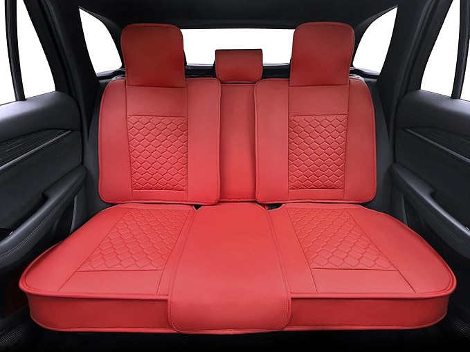 Elantrip Car Seat Cover Full Set Leather Car Seat Protector Universal fit