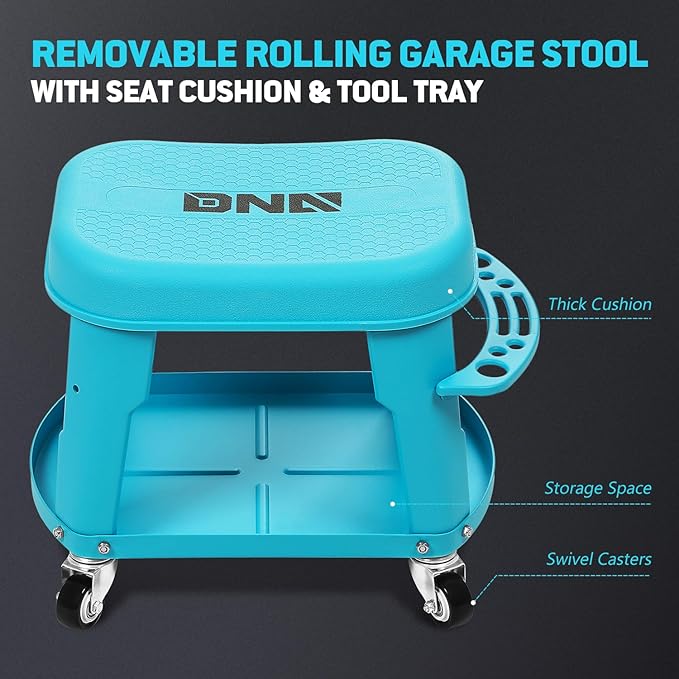 DNA MOTORING Removable Rolling Garage Stool