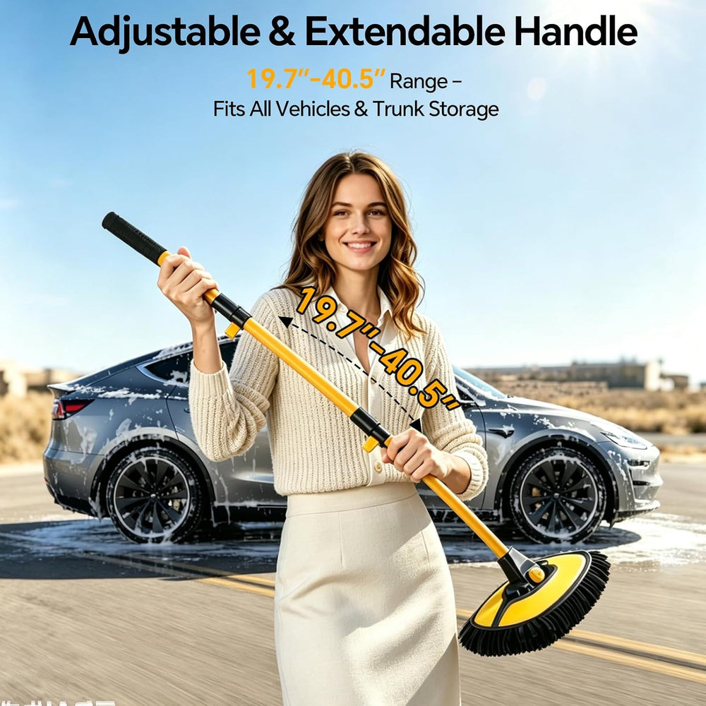 7-in-1 Car Wash Kit with 20L Collapsible Bucket & Brush – Car Wash Mop wi...