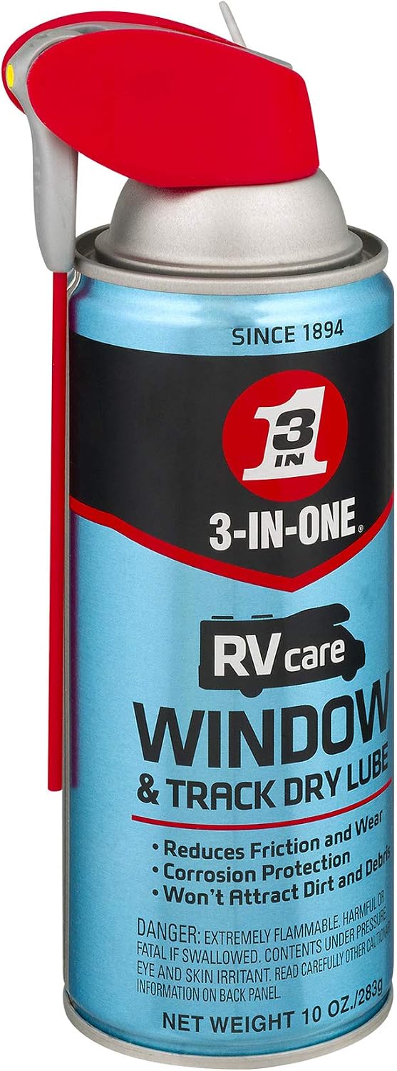 3-IN-ONE RVcare Window & Track Dry Lube with SMART STRAW SPRAYS 2 WAYS, 1...