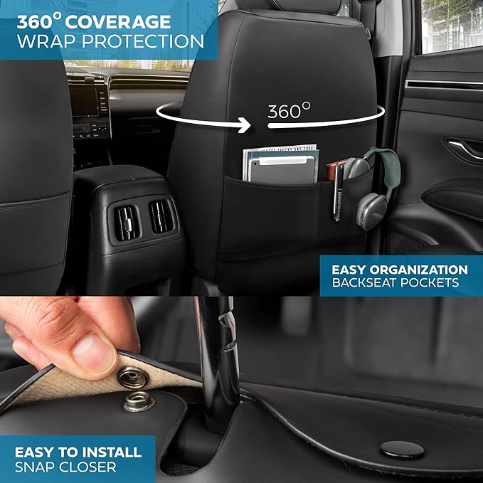 Elite Edition Faux Leather & Suede Seat Covers