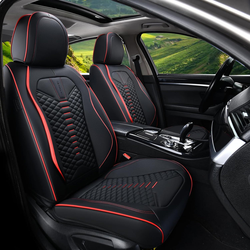 Coverado Seat Covers Full Set, Waterproof Nappa Leather Seat Covers for Cars,...