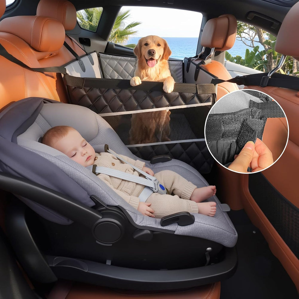 MIXJOY Dog Car Seat for Large Medium Dogs, Back Seat Extender for Pets, Water...