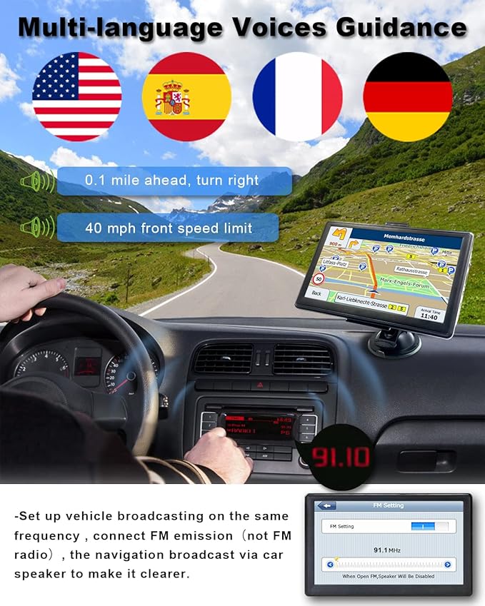 N700 GPS Navigator for Car Truck RV 2025, Truck GPS Commercial Drivers