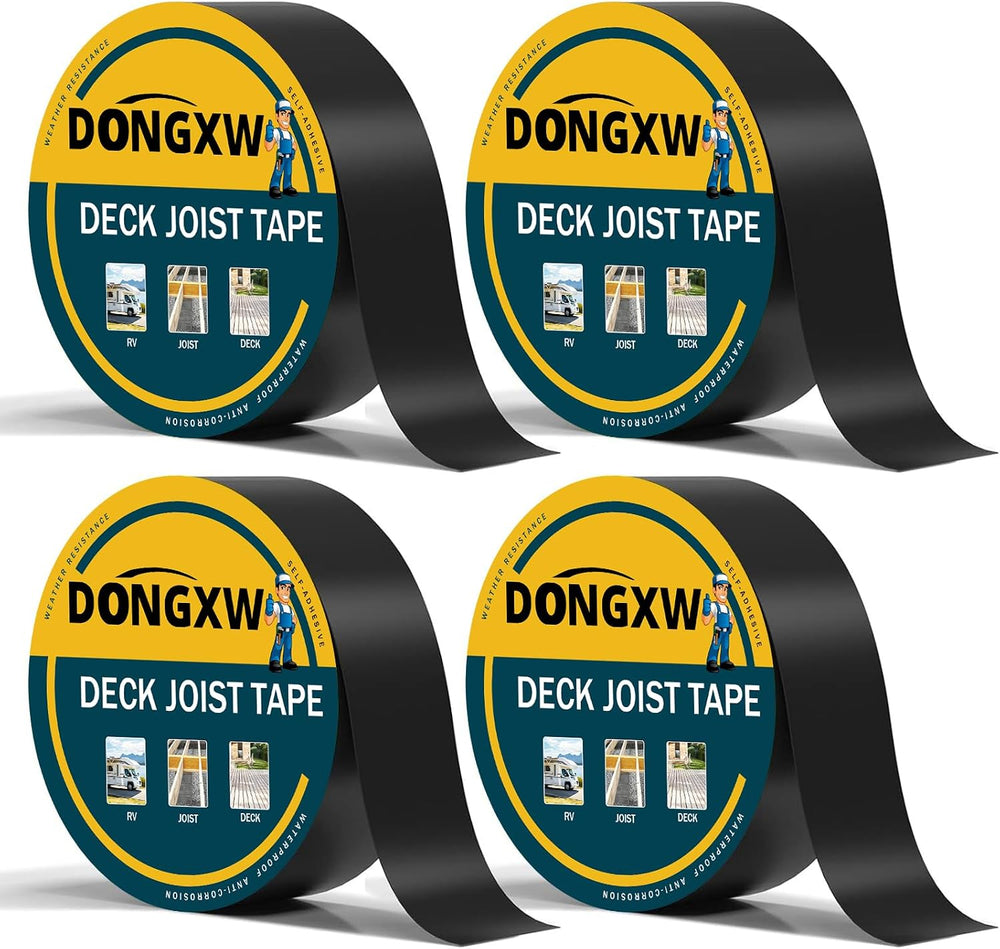 4 Packs Deck Joist Tape, 2" x 50' Waterproof Butyl Joist Tape for De...