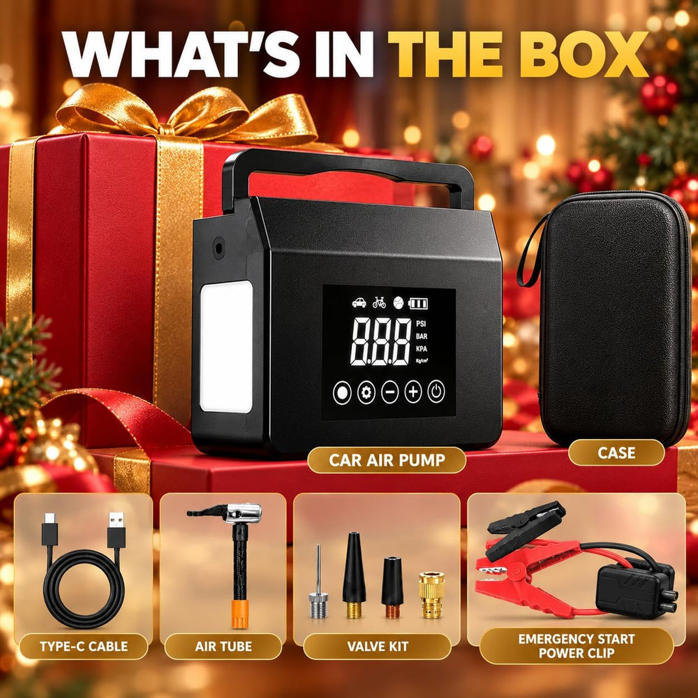 Tire Inflator Portable Air Compressor 150 PSI, 4000A Car Battery Jump Starter...