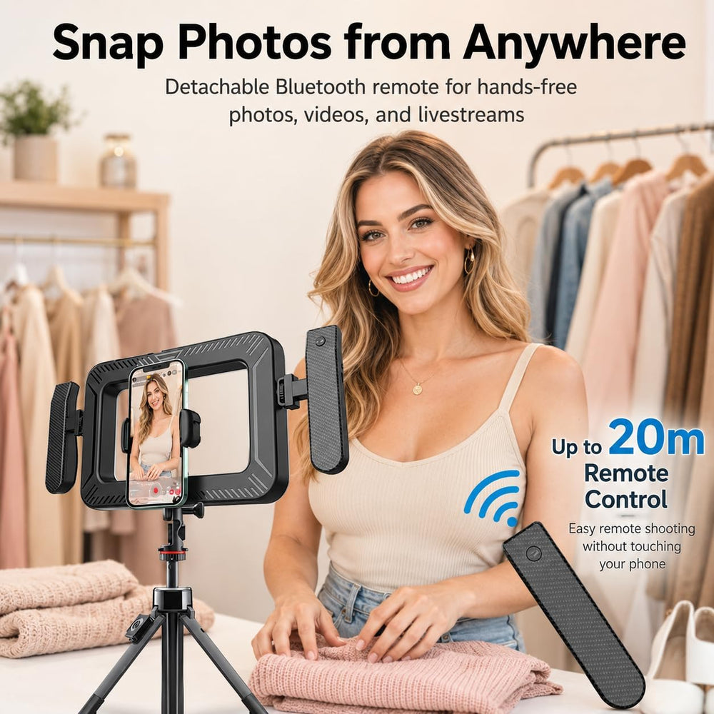 Cell Phone Light for Video Recording – Handheld Creator Kit with Tripod