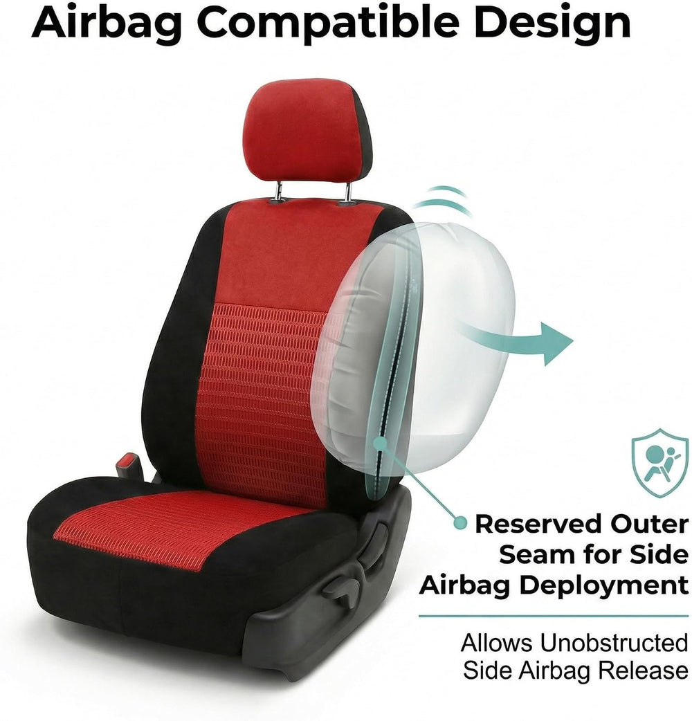 FH Group Universal Car Seat Covers Front Set for SUV Truck Sedan Vans | 3D Te...
