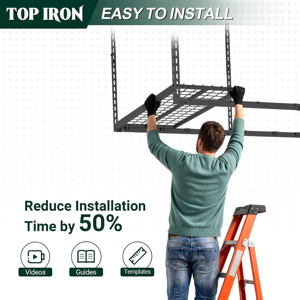 4x6 FT Overhead Garage Storage Rack,450LBS Weight Capacity