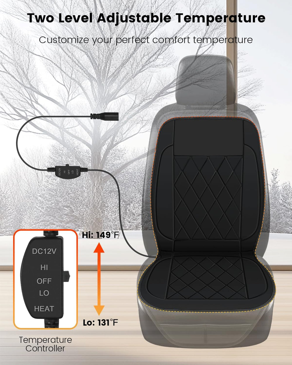 Car Seat Cushions - Foldable Portable Car Seat Cover