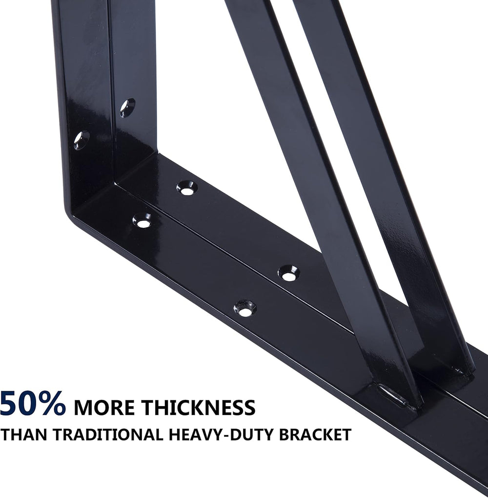 NEODROP 4-Pack 18 Inch Heavy Duty Shelf Brackets, Thicken Wall Bracket for Ga...