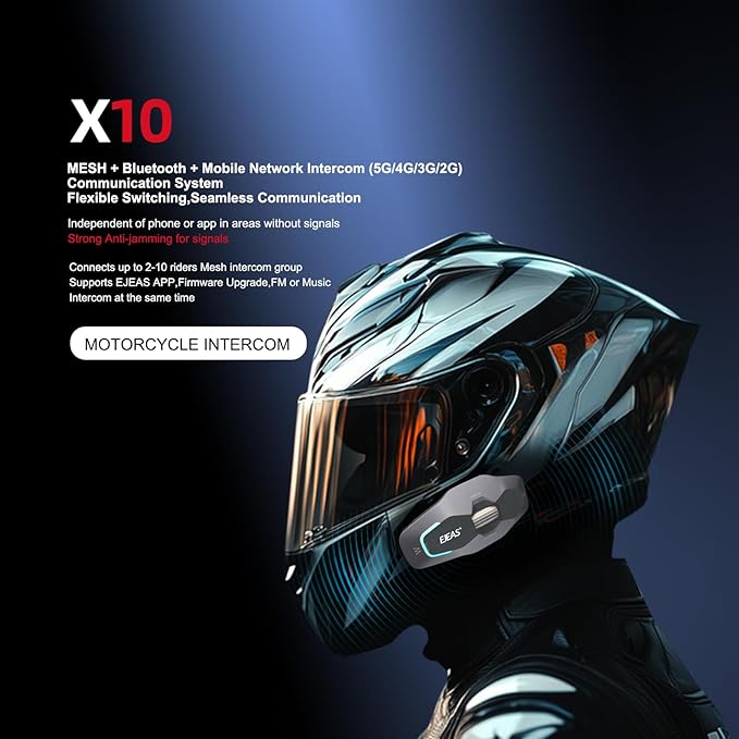 SolaMr X10 Motorcycle Helmet Bluetooth Headset Speakers Headphone, Ski Helmet