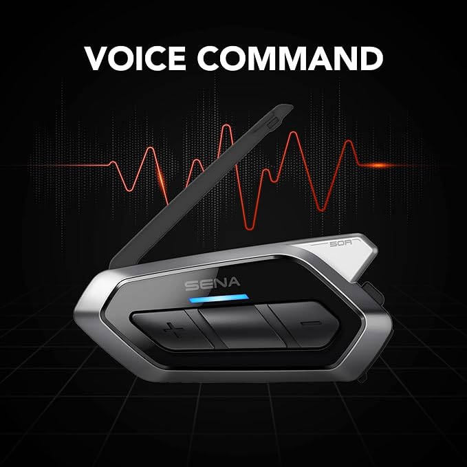 Sena 50R 3-Button Motorcycle Bluetooth Headset w/Sound by Harman Kardon