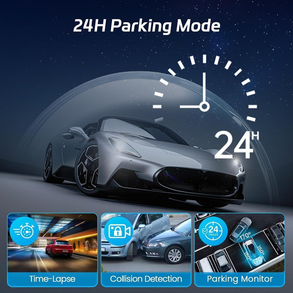 NHOPEEW Dash Cam Front and Rear Inside, 4 Channel Dash Cam 3" IPS Screen...