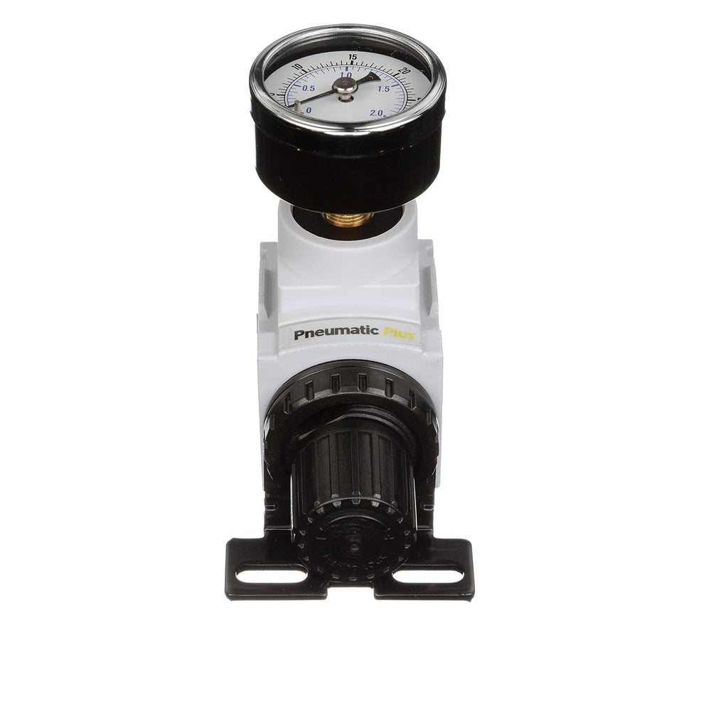 PneumaticPlus PPR2-N02BG-2 Low Pressure Air Regulator, 0-30 PSI, 1/4" NPT