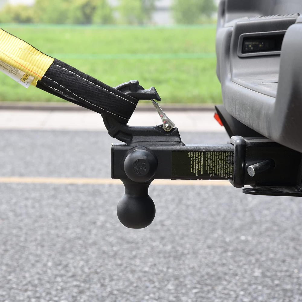 Patented Forged Trailer Hitch Tri-Ball Hitch with Hook: 3 Sizes in 1 Tow Ball...