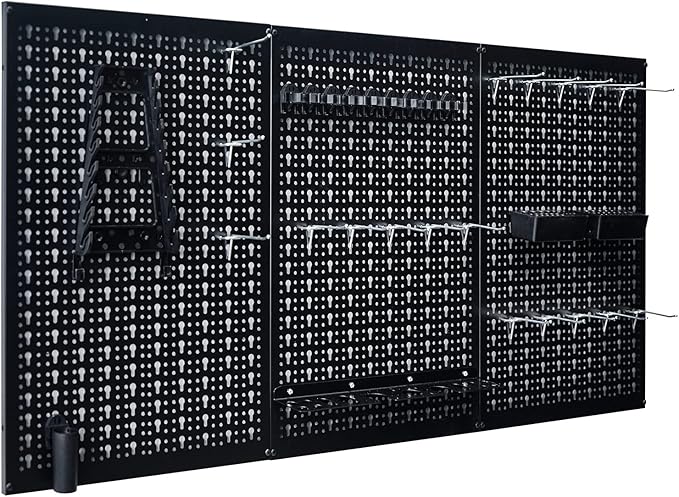 Ultrawall Peg Board Wall Organizer 4 ft. Metal Pegboard Garage Wall Pegboard